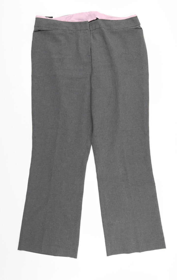 Dorothy Perkins Womens Grey Trousers Size 18 L30 in