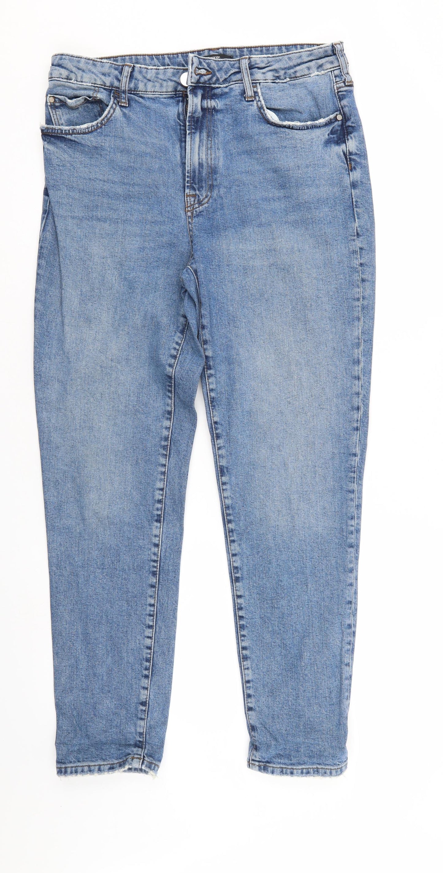 George Womens Blue  Denim Straight Jeans Size 14 L29 in