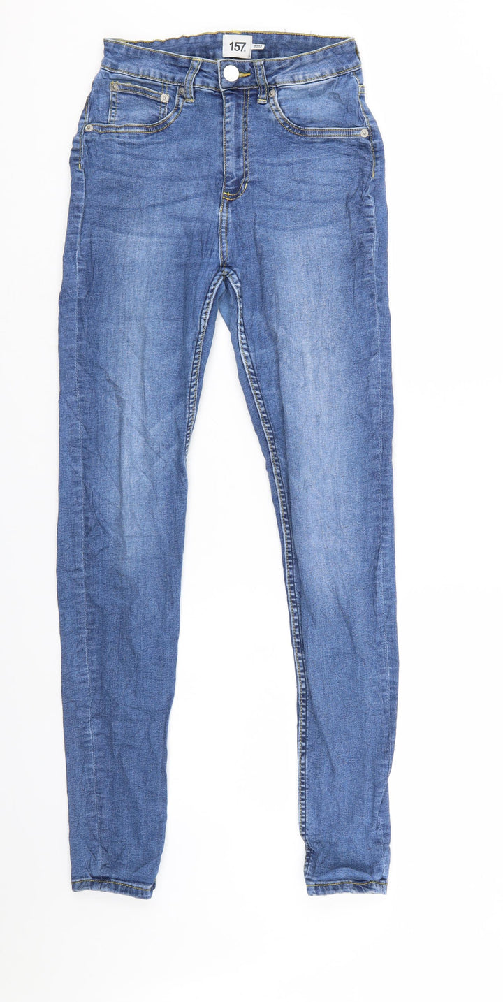 157 Womens Blue  Denim Tapered Jeans Size M L31 in