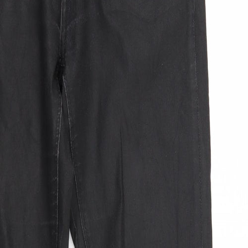 Zara Womens Black  Denim Straight Jeans Size 10 L28 in