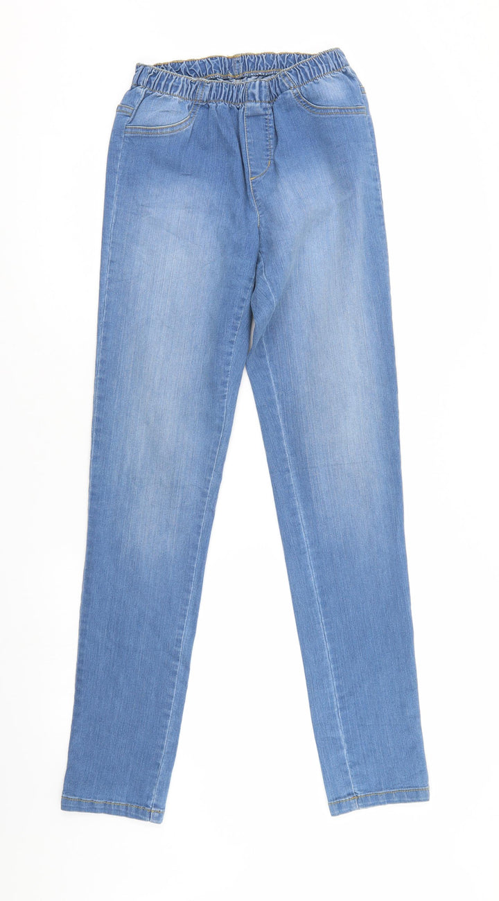 Preworn Womens Blue Denim Jegging Jeans Size 25 in L31 in - Elastic Waist