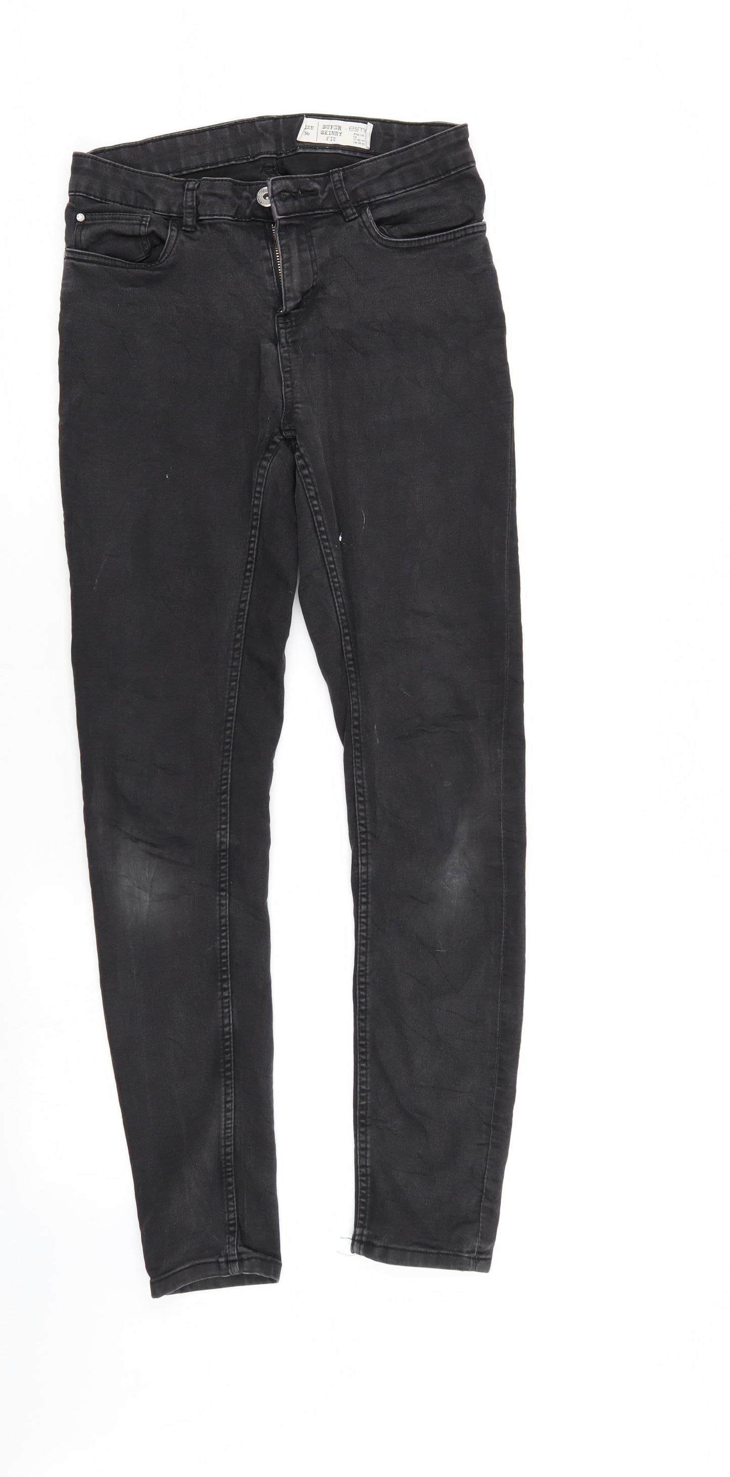 ESMARA Womens Black  Denim Skinny Jeans Size 8 L28 in