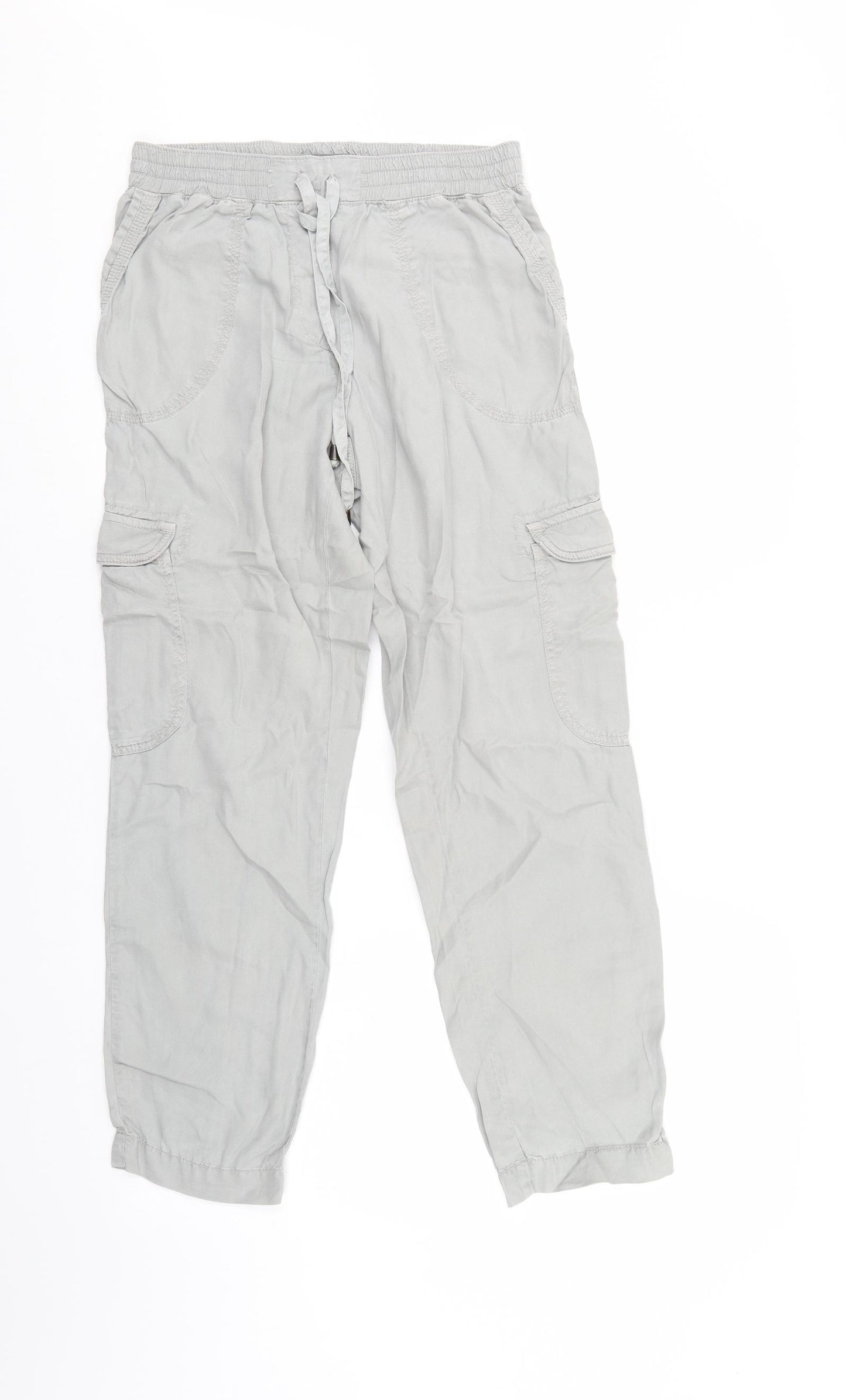 NEXT Womens Grey   Cargo Trousers Size 8 L27 in