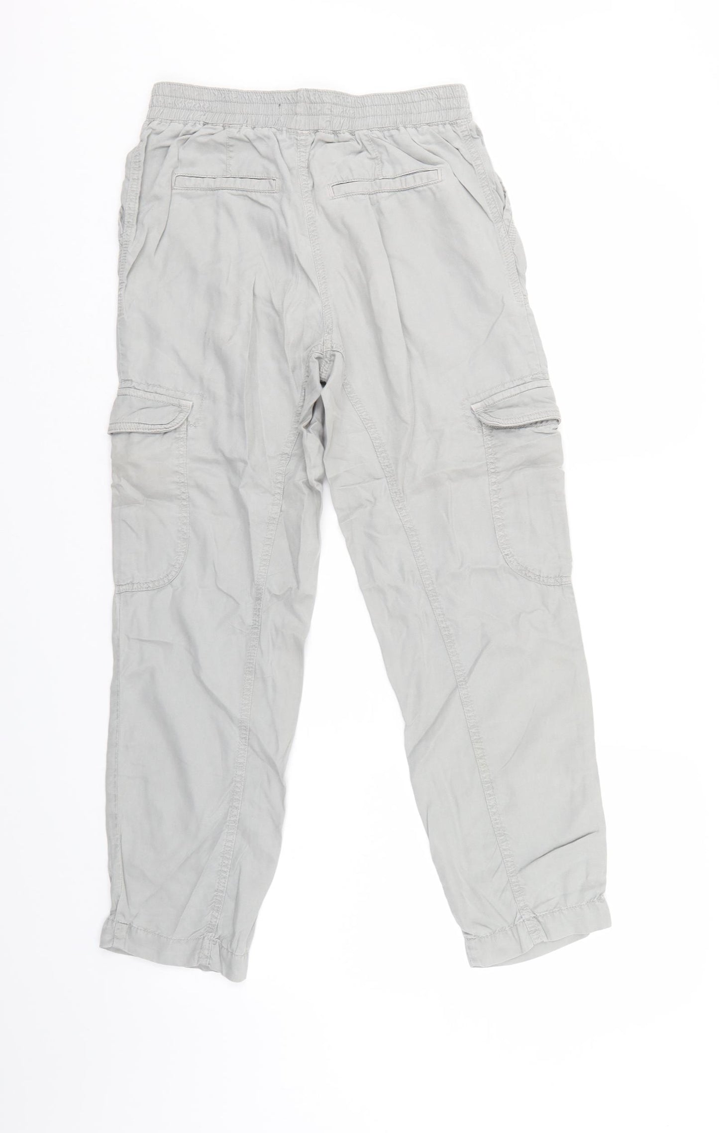 NEXT Womens Grey   Cargo Trousers Size 8 L27 in