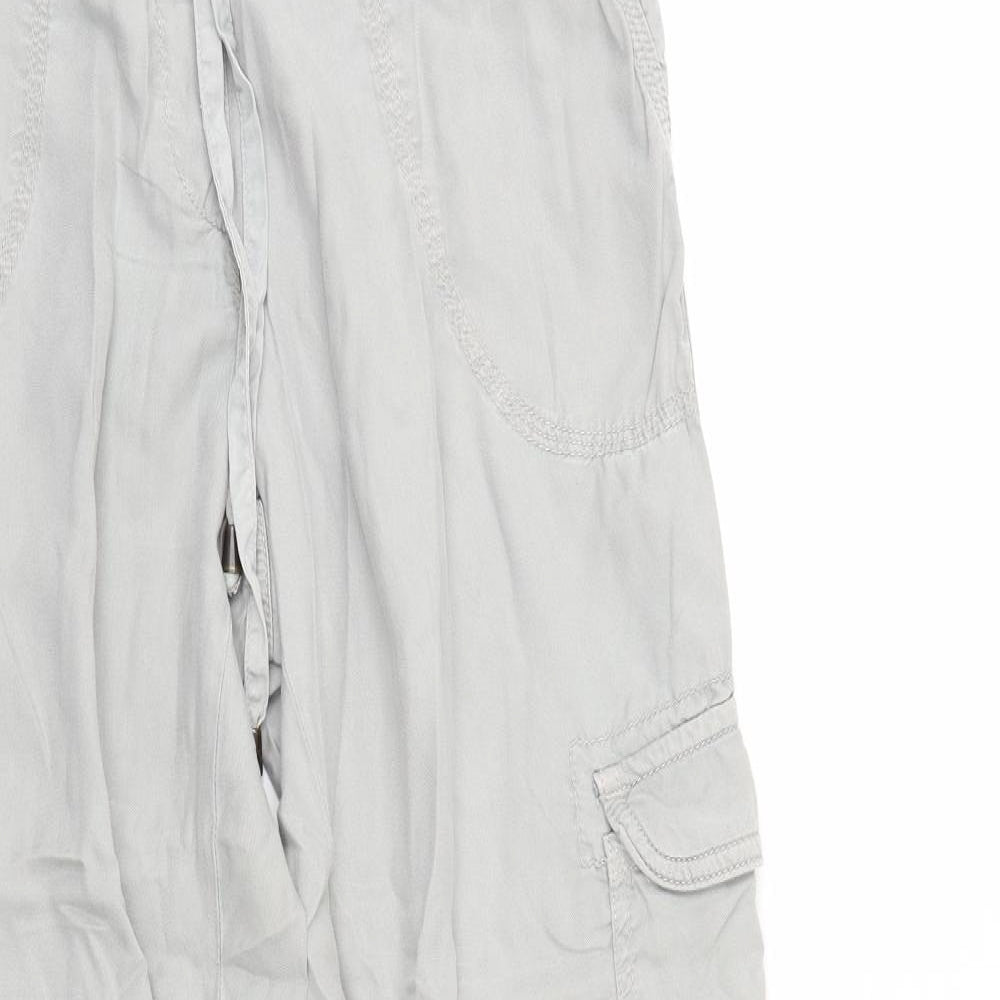 NEXT Womens Grey   Cargo Trousers Size 8 L27 in