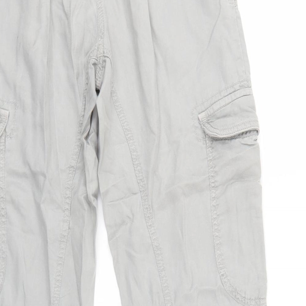 NEXT Womens Grey   Cargo Trousers Size 8 L27 in