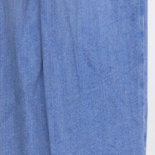 Denim & Co. Womens Blue  Denim Straight Jeans Size 8 L27 in