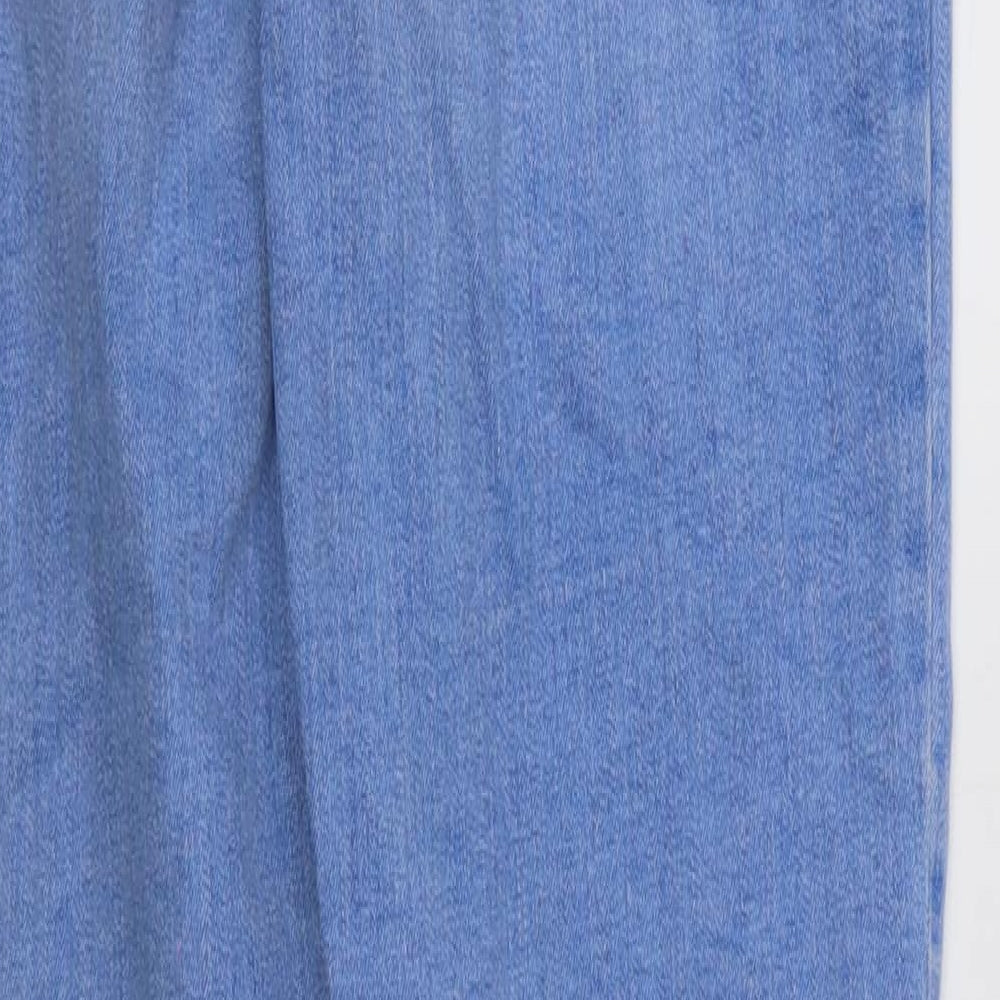 Denim & Co. Womens Blue  Denim Straight Jeans Size 8 L27 in