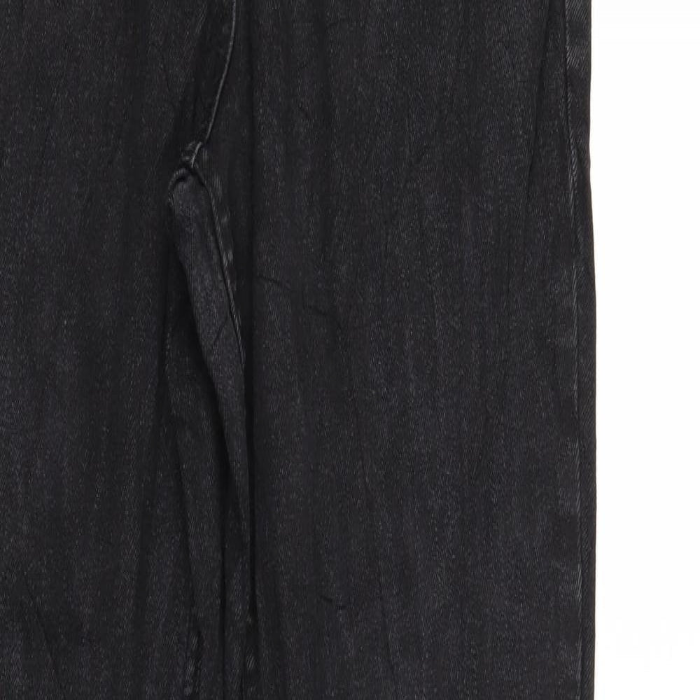Up Fashion Womens Black  Denim Straight Jeans Size 8 L32 in