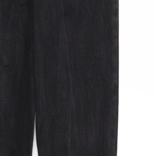 Up Fashion Womens Black  Denim Straight Jeans Size 8 L32 in