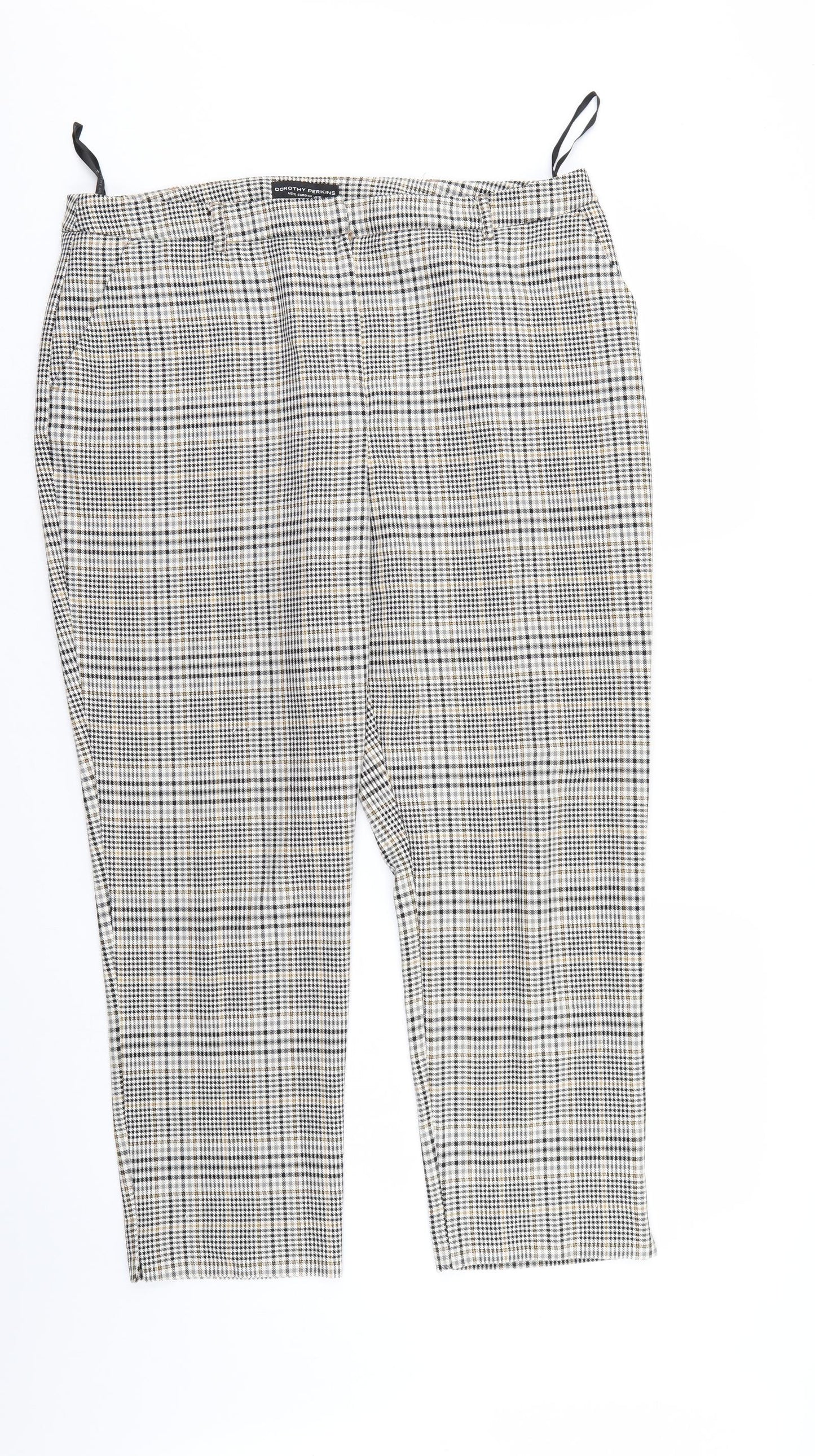 Dorothy Perkins Womens Multicoloured Herringbone  Trousers  Size 16 L26 in