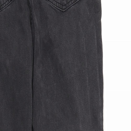 Denim & Co. Womens Black  Denim Straight Jeans Size 12 L27 in