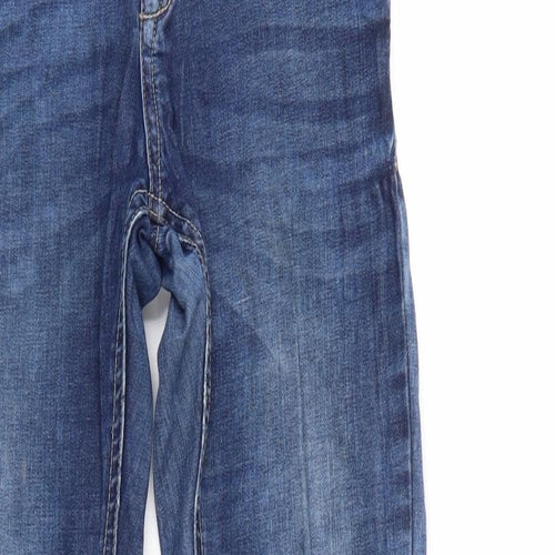 Preworn Womens Blue  Denim Tapered Jeans Size 8 L30 in