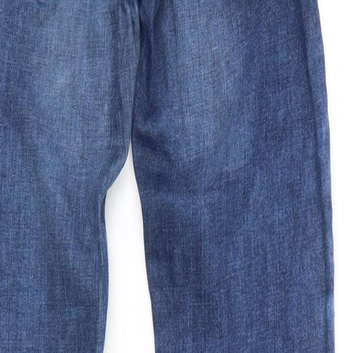 Preworn Womens Blue  Denim Tapered Jeans Size 8 L30 in