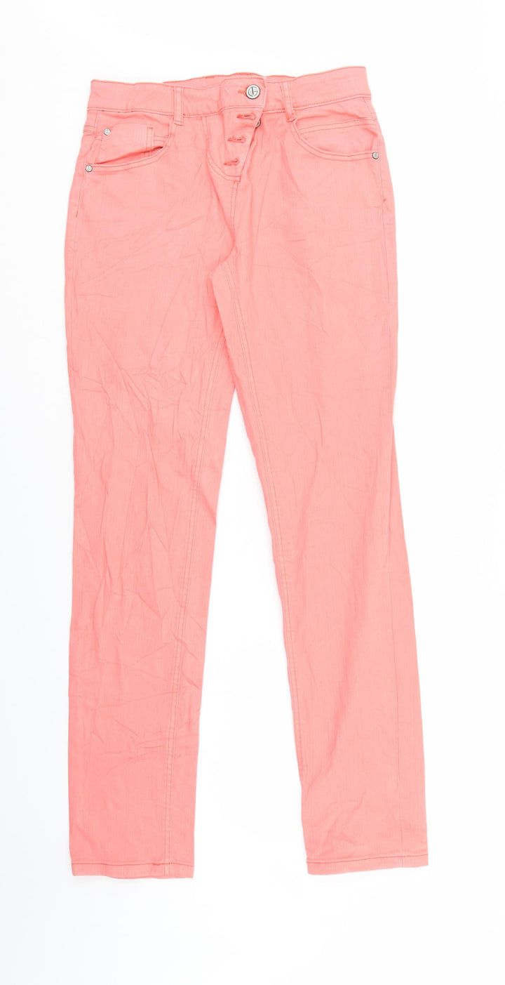 Gina Womens Pink  Denim Straight Jeans Size 8 L32 in