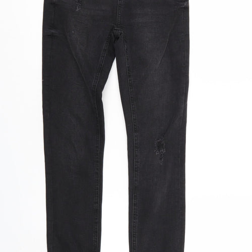Denim & Co. Womens Black  Denim Skinny Jeans Size 6 L27 in