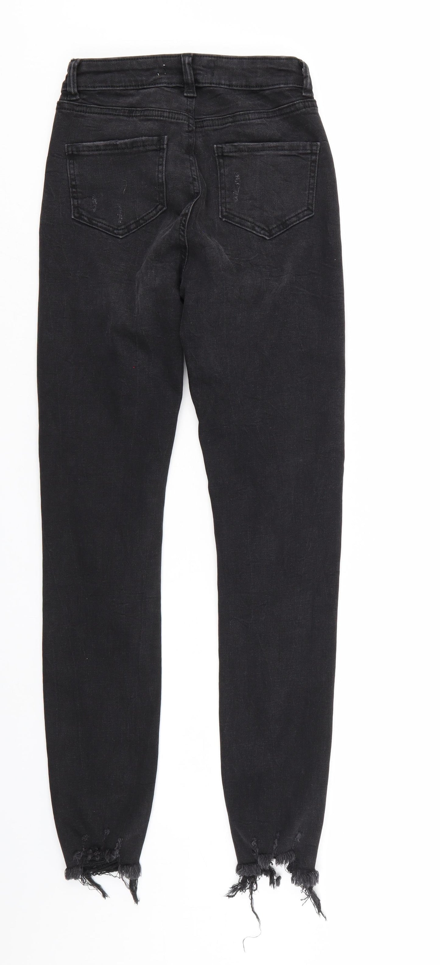 Denim & Co. Womens Black  Denim Skinny Jeans Size 6 L27 in