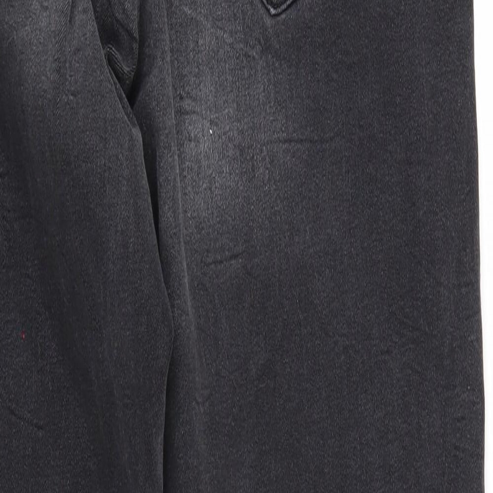 Denim & Co. Womens Black  Denim Tapered Jeans Size 12 L27 in