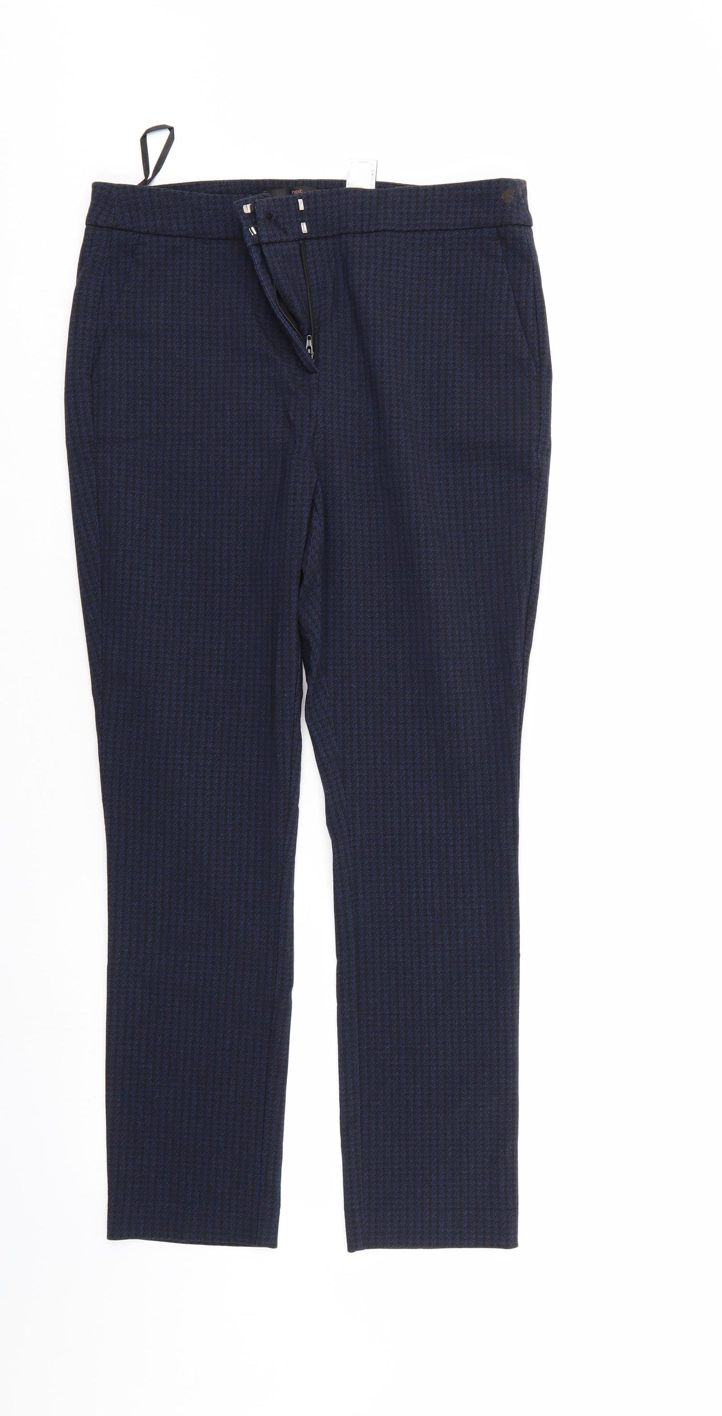 NEXT Womens Blue Herringbone  Sweatpants Trousers Size 10 L27 in