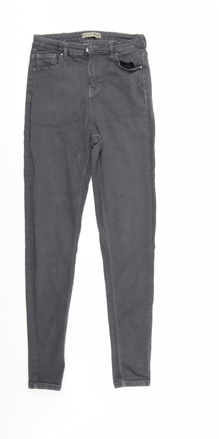 Denim & Co. Womens Grey Denim Skinny Jeans Size 12 L29 in - Elastic Waist