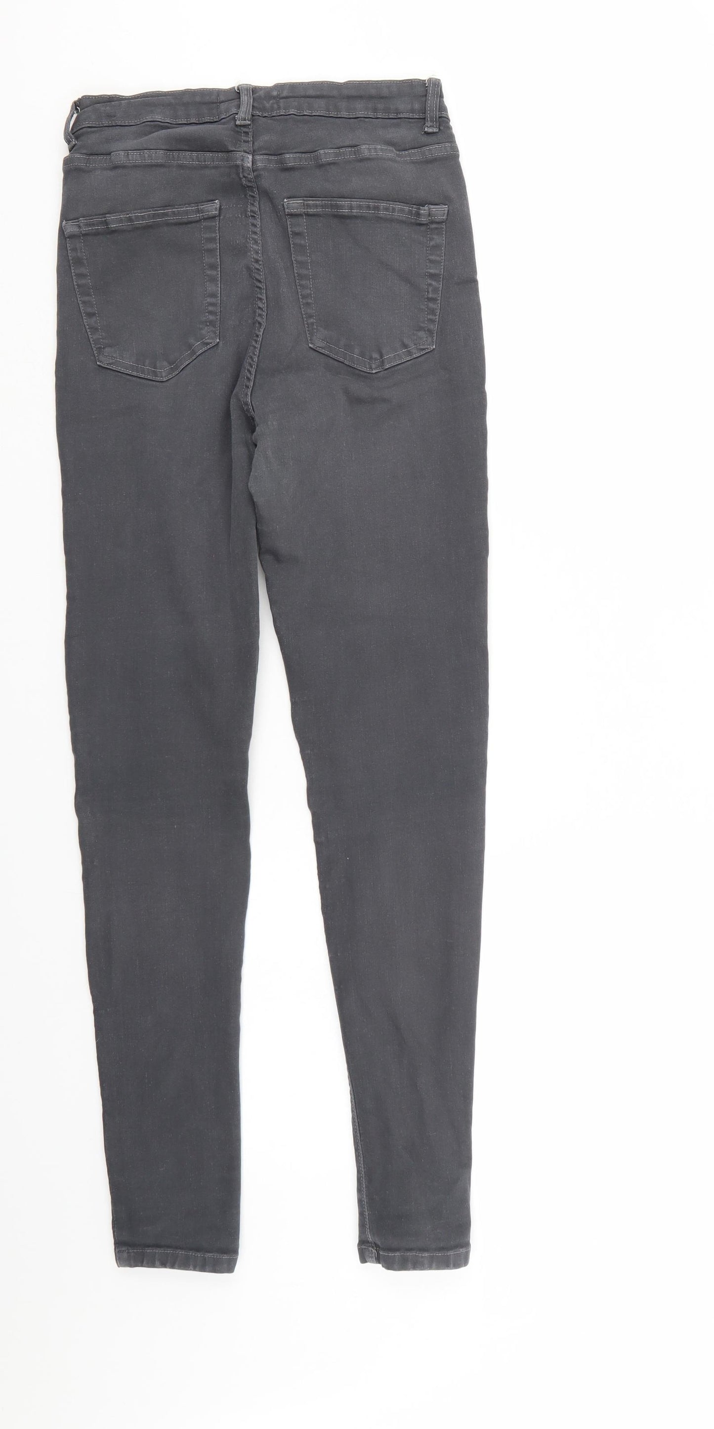 Denim & Co. Womens Grey  Denim Skinny Jeans Size 12 L29 in - Elastic Waist