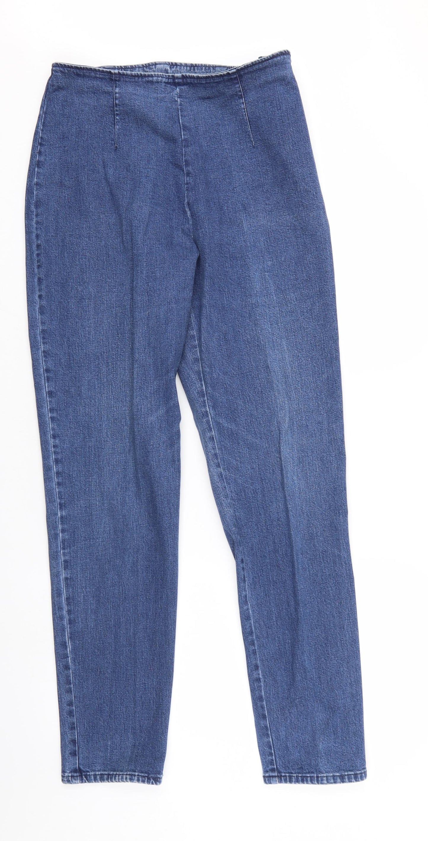 Marks and SpencerBLUE Womens Blue  Denim Straight Jeans Size 16 L32 in