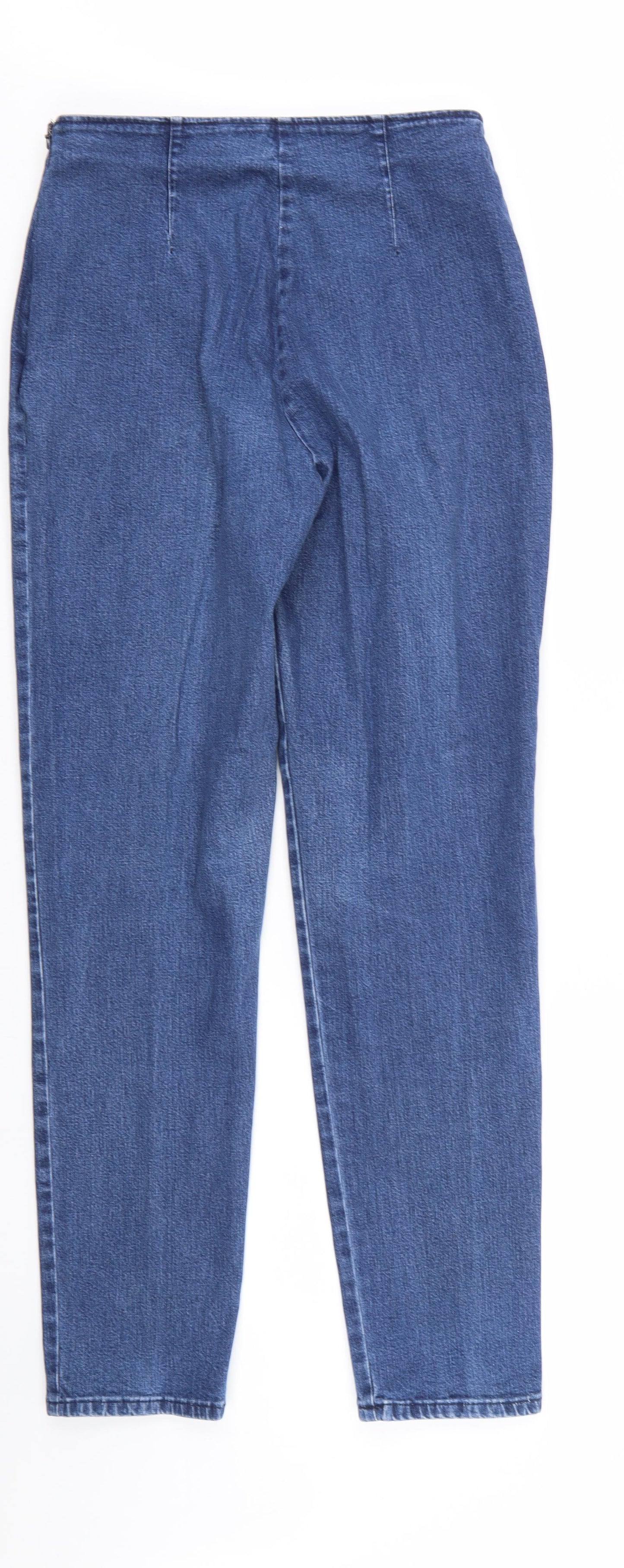 Marks and SpencerBLUE Womens Blue  Denim Straight Jeans Size 16 L32 in