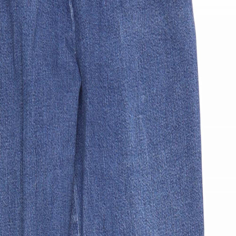 Marks and SpencerBLUE Womens Blue  Denim Straight Jeans Size 16 L32 in