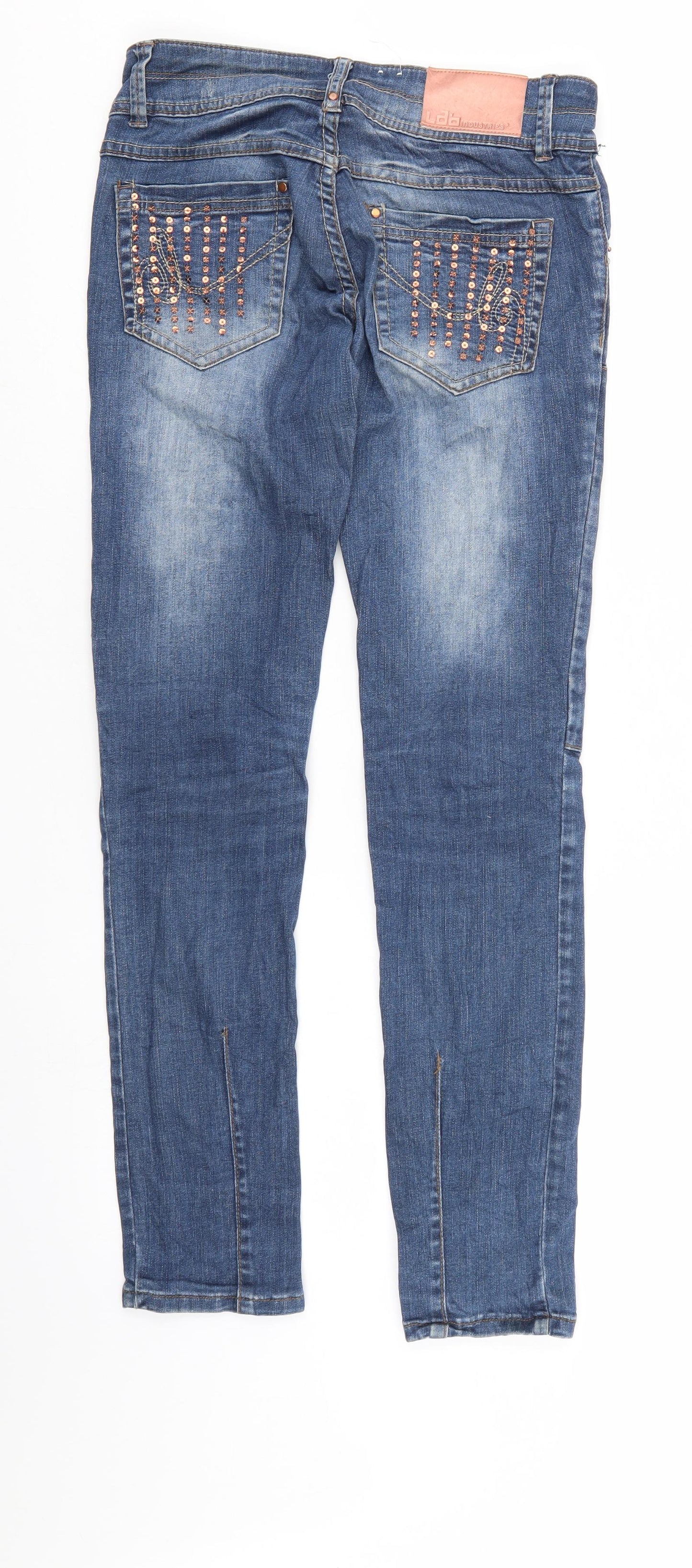 Lab Industries  Girls Blue  Denim Tapered Jeans Size 13-14 Years - DISTRESSED