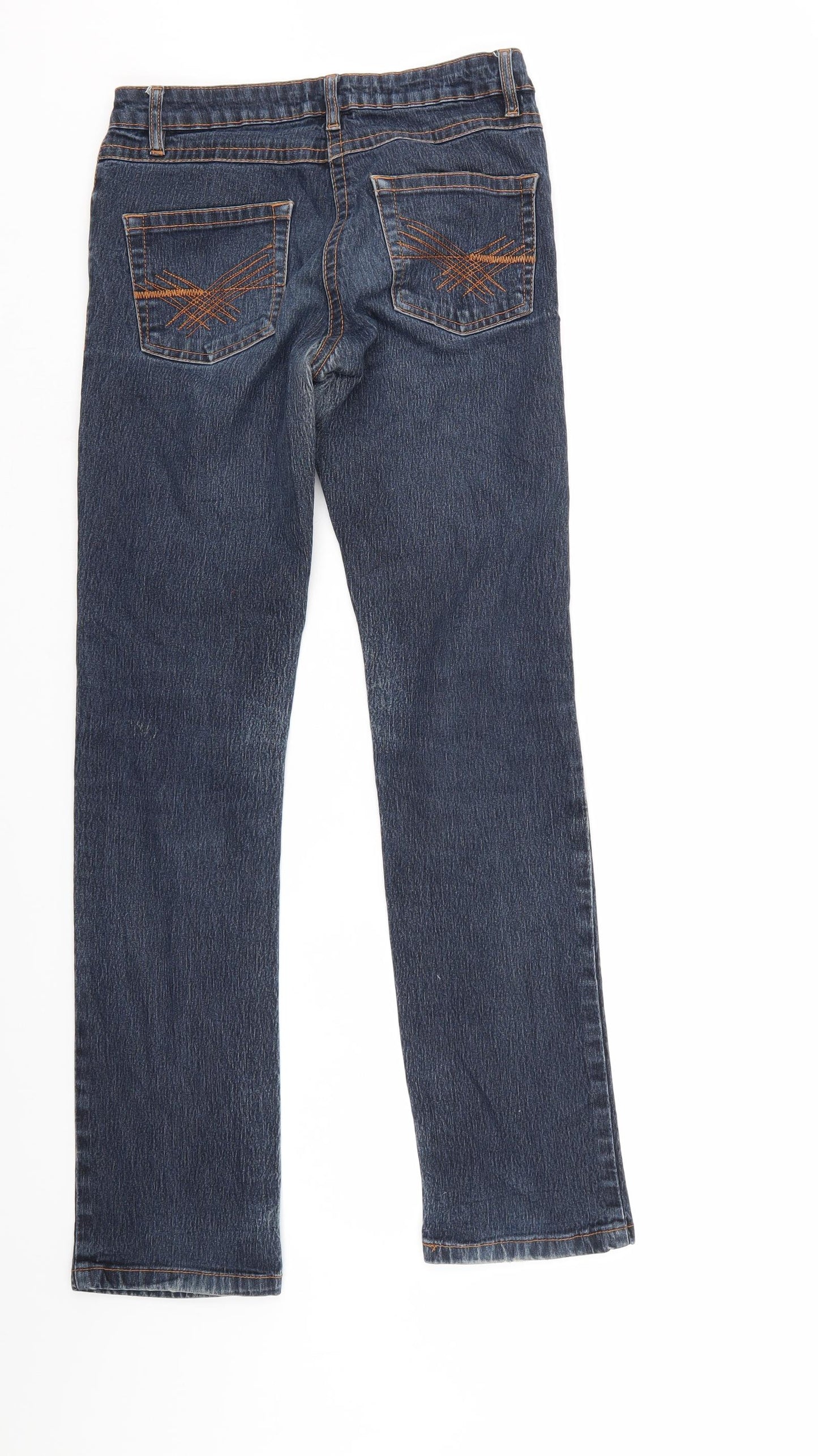 Easy Womens Blue  Denim Straight Jeans Size 8 L29 in