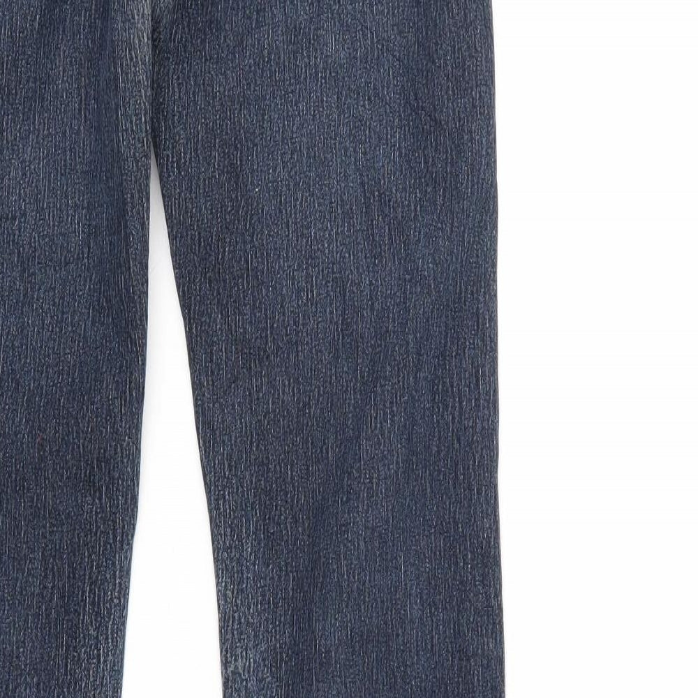 Easy Womens Blue  Denim Straight Jeans Size 8 L29 in