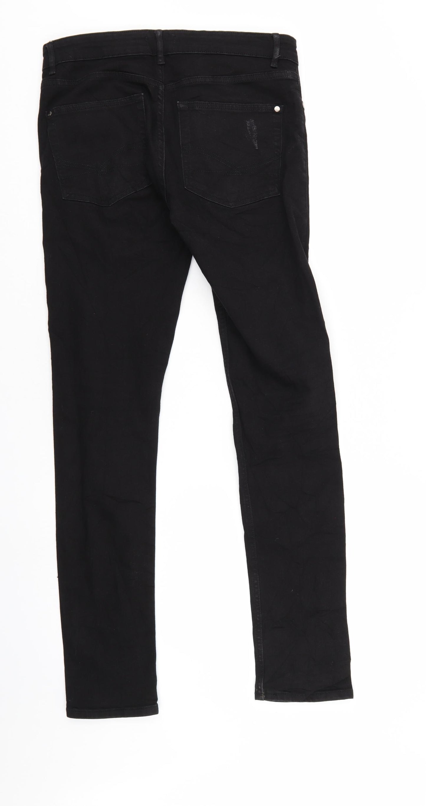 Firetrap Mens Black  Denim Straight Jeans Size 30 L31 in