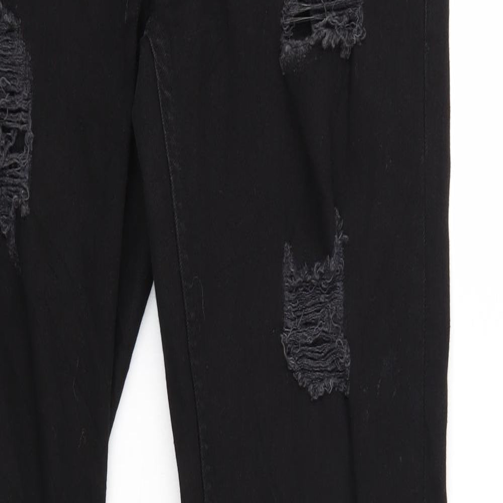 Firetrap Mens Black  Denim Straight Jeans Size 30 L31 in