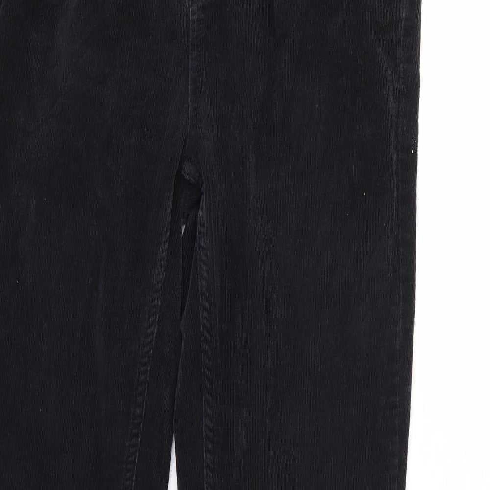 Fat Face Womens Black  Corduroy Trousers  Size 12 L28 in