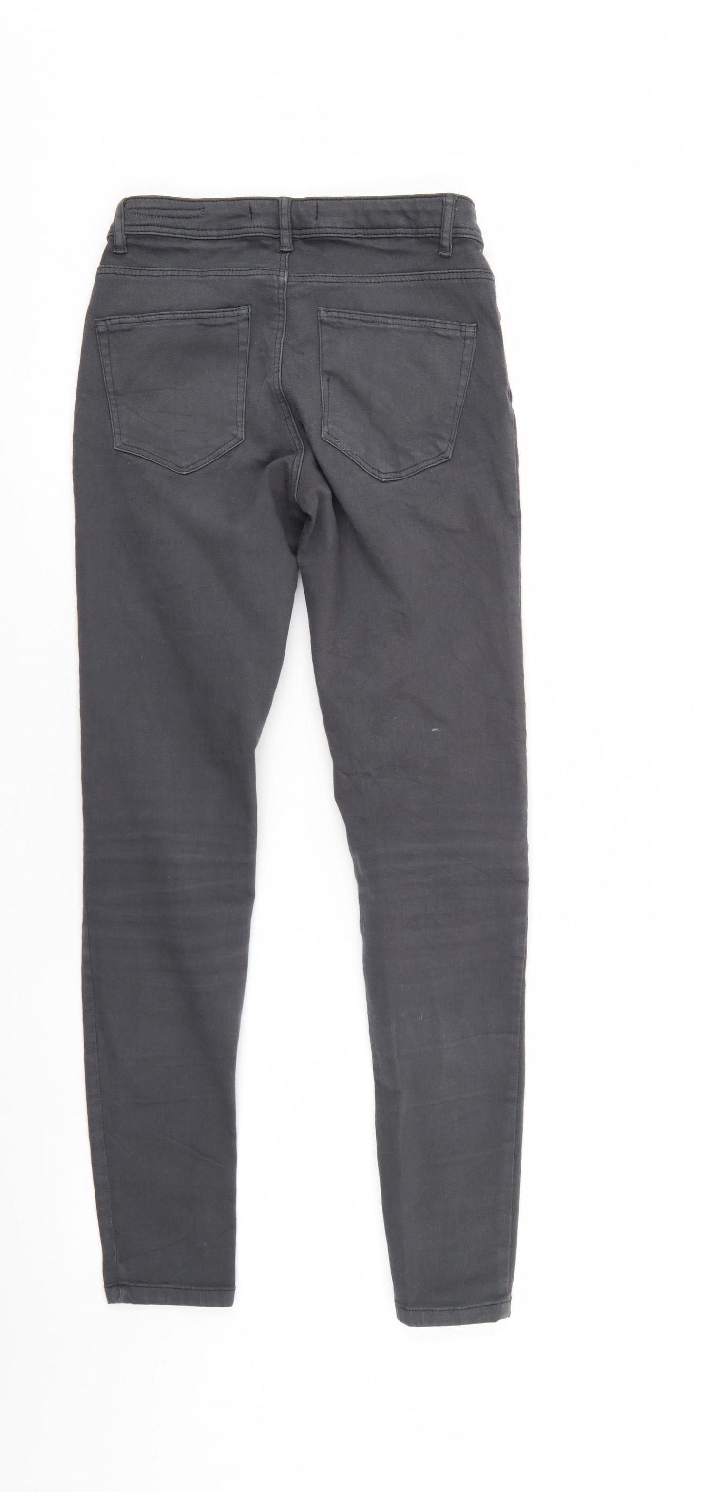 Zara Womens Grey  Denim Tapered Jeans Size 8 L28 in