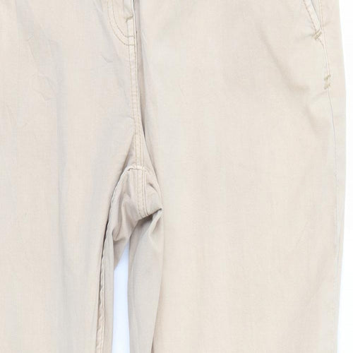 NEXT Womens Beige   Chino Trousers Size 16 L29 in
