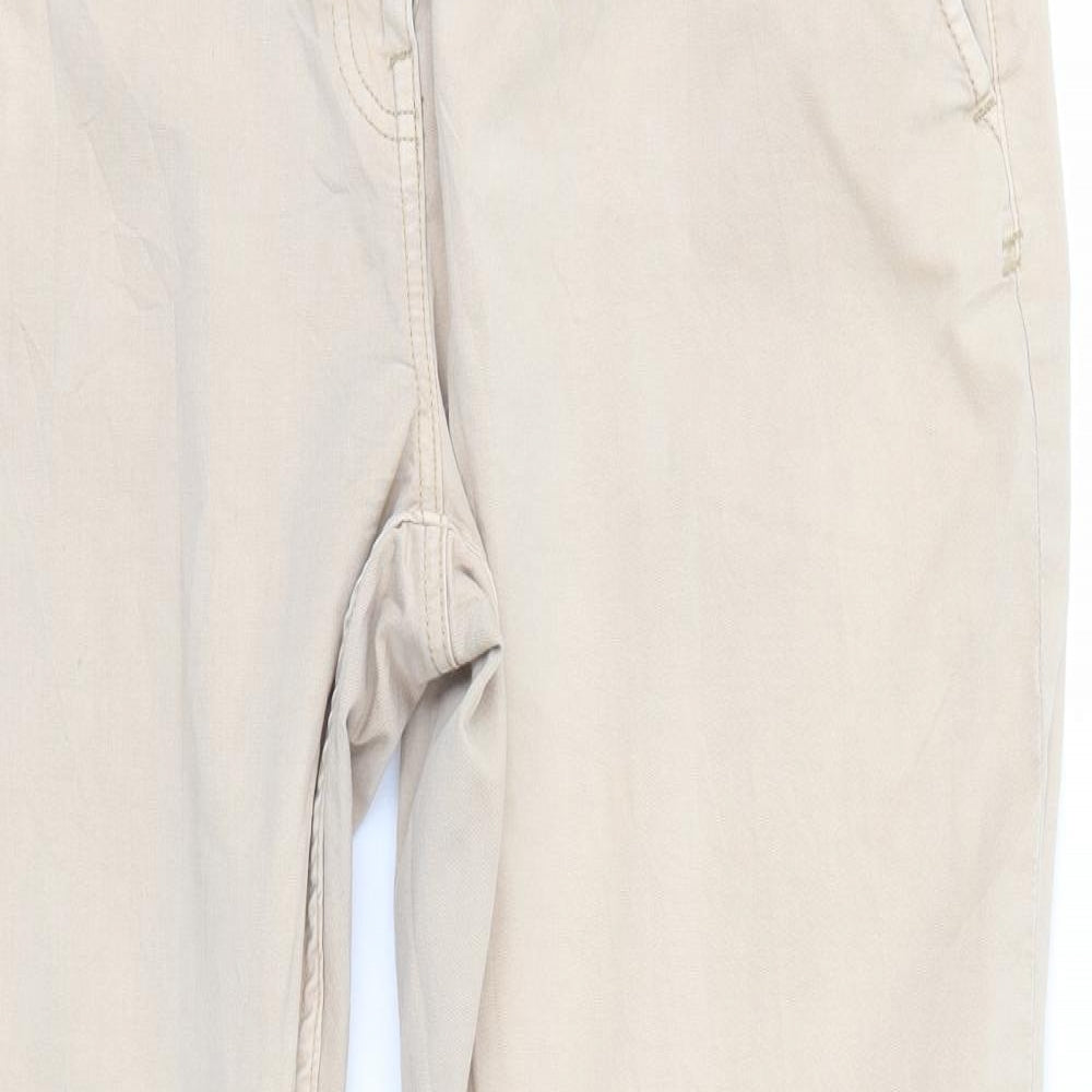 NEXT Womens Beige   Chino Trousers Size 16 L29 in