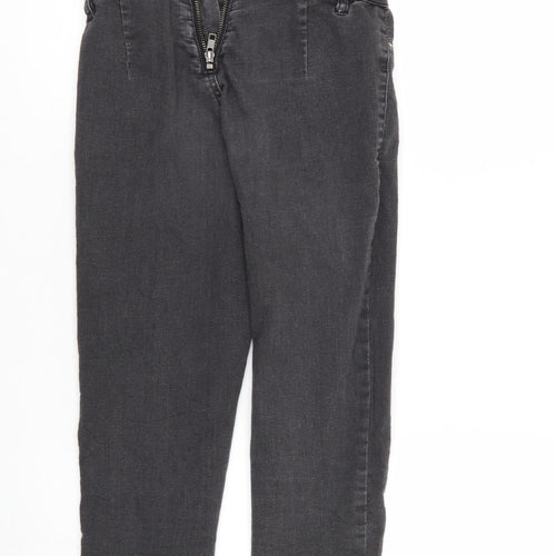 Divided Womens Black  Denim Dungaree One-Piece Size 8 L26 in