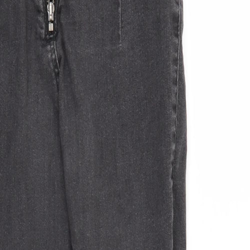 Divided Womens Black  Denim Dungaree One-Piece Size 8 L26 in