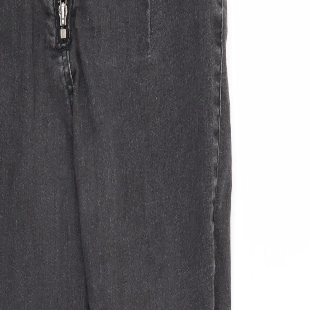 Divided Womens Black  Denim Dungaree One-Piece Size 8 L26 in