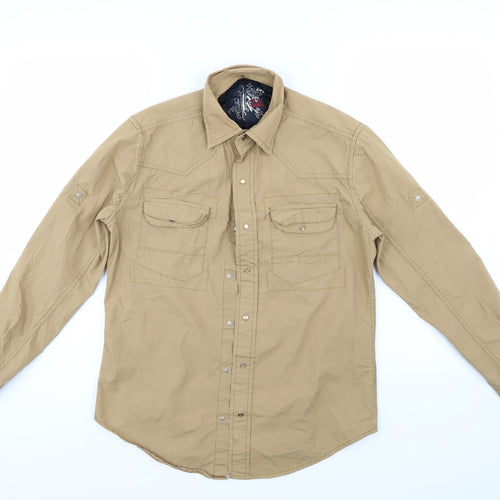 K2 Womens Beige   Basic Button-Up Size S