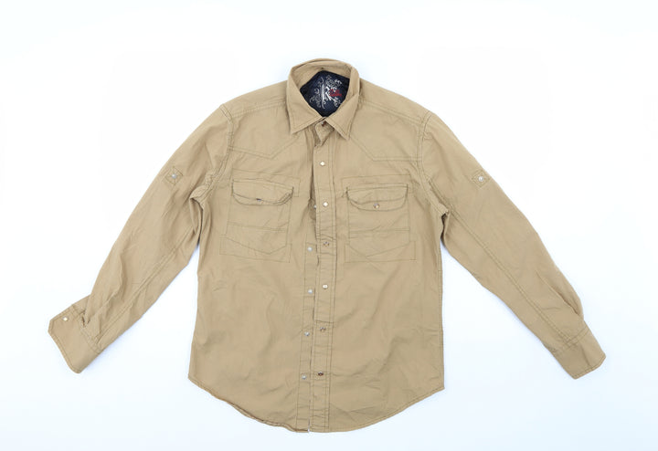 K2 Womens Beige   Basic Button-Up Size S