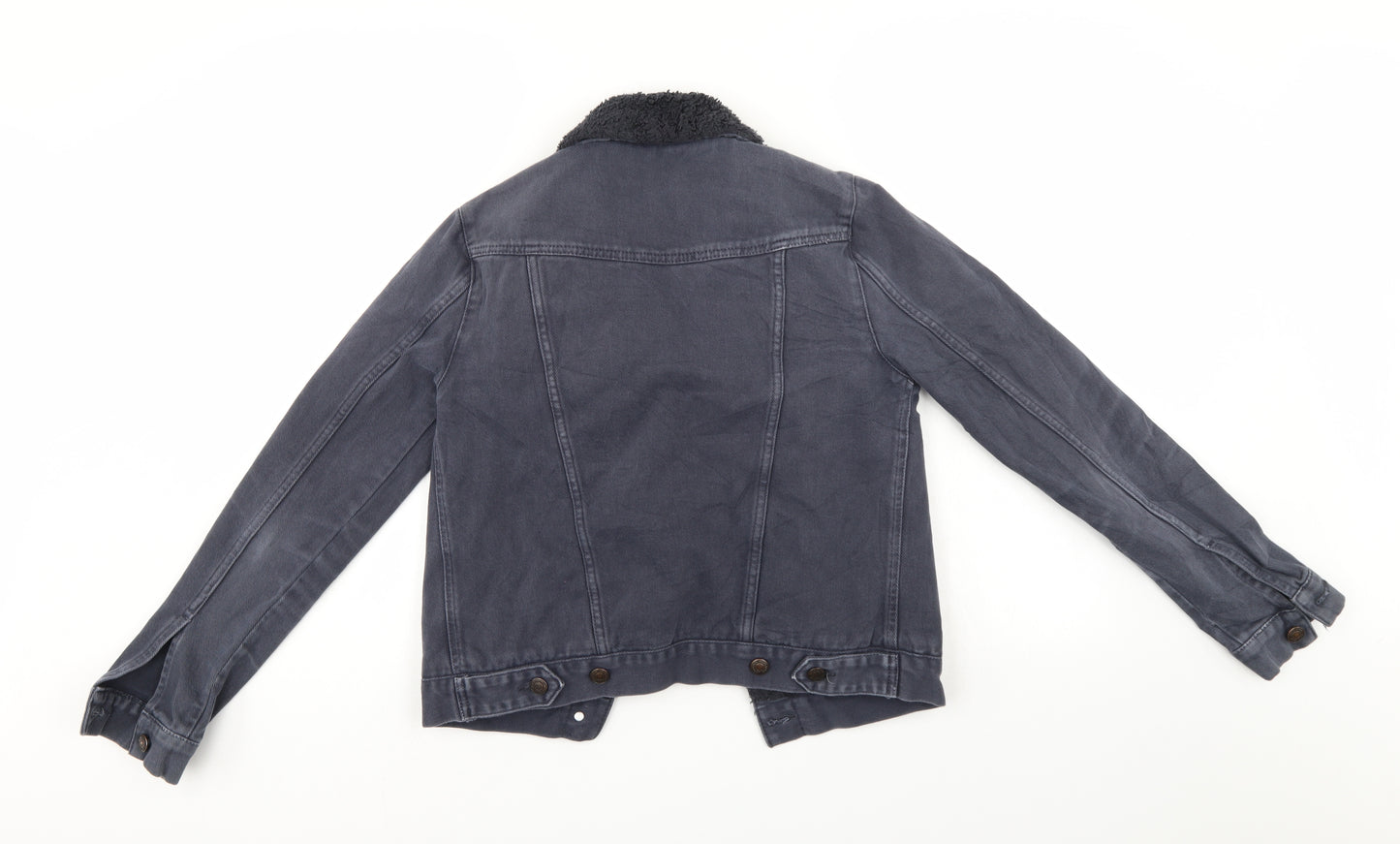 Moto Womens Blue  Denim Jacket Coatigan Size 10