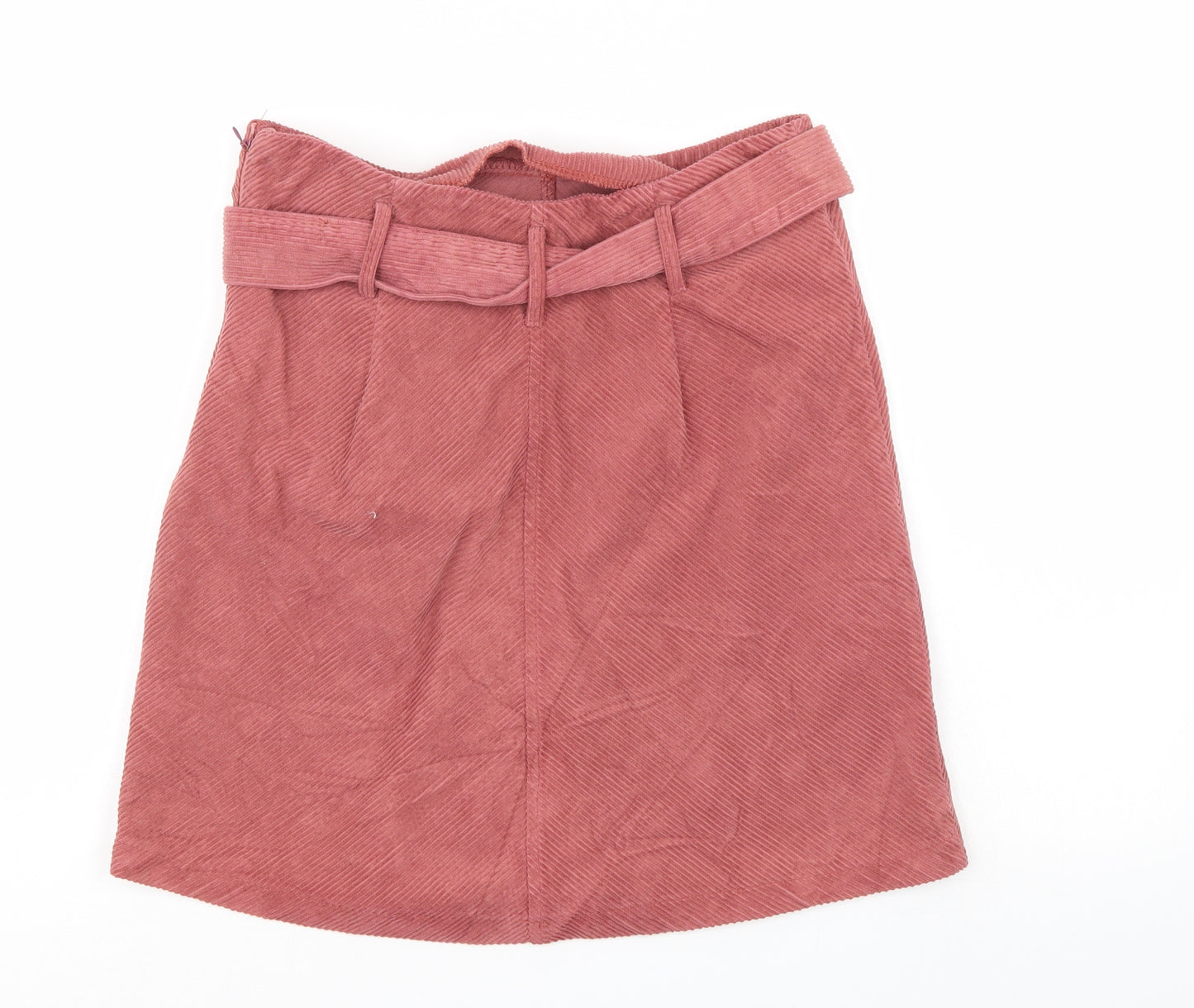 New Look Womens Pink  Corduroy A-Line Skirt Size 8