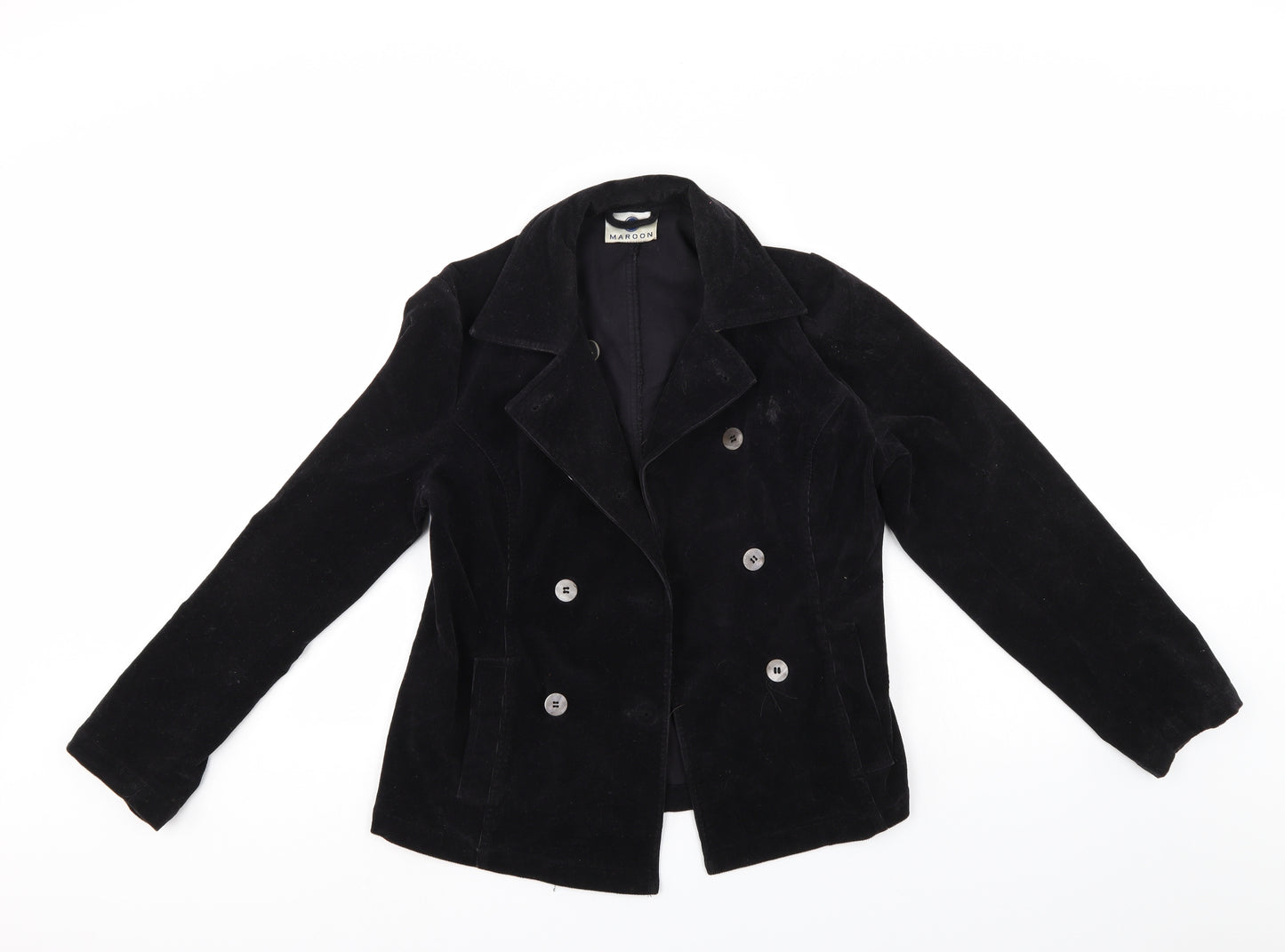 Maroon Womens Black  Corduroy Jacket  Size 10