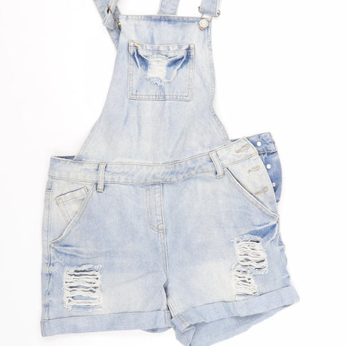Papaya Womens Blue  Denim Dungaree One-Piece Size 10  - Distressed