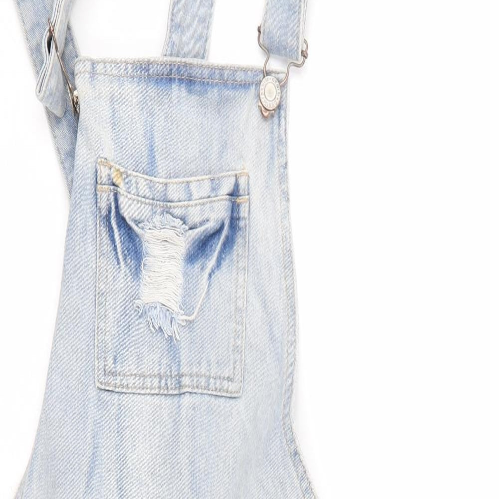 Papaya Womens Blue  Denim Dungaree One-Piece Size 10  - Distressed