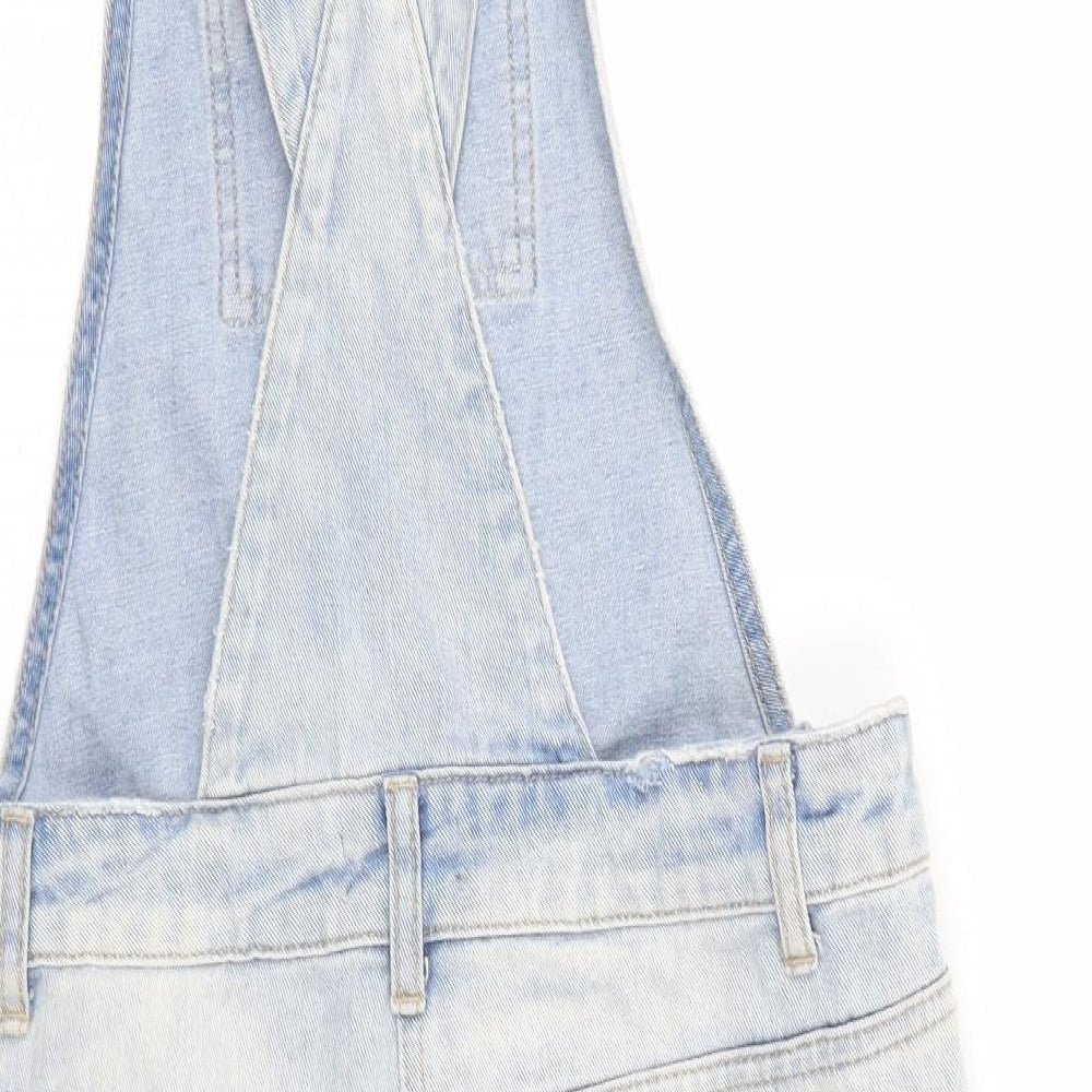 Papaya Womens Blue  Denim Dungaree One-Piece Size 10  - Distressed