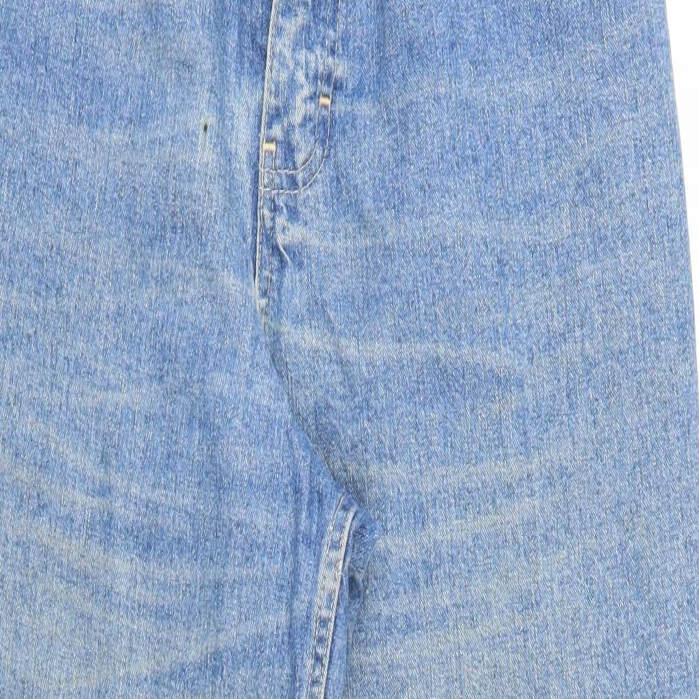 Marks and Spencer Womens Blue  Denim Straight Jeans Size 16 L28 in