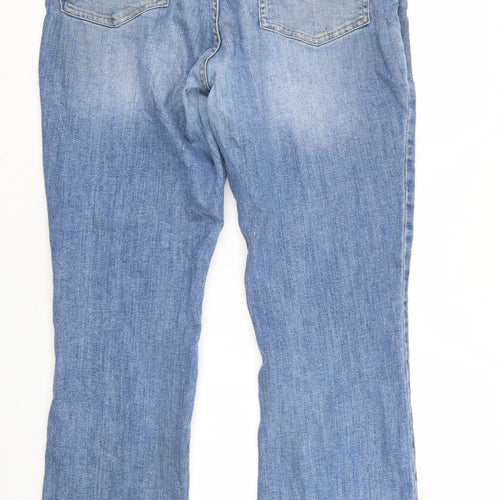 F&F Womens Blue  Denim Straight Jeans Size 16 L29 in